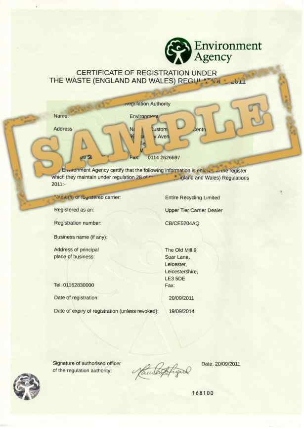 waste management license